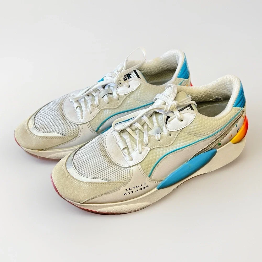 Puma Mens RS 9.8 Tetris 372490-01 White Multi Casual Shoes Sneakers Size 9‎ US